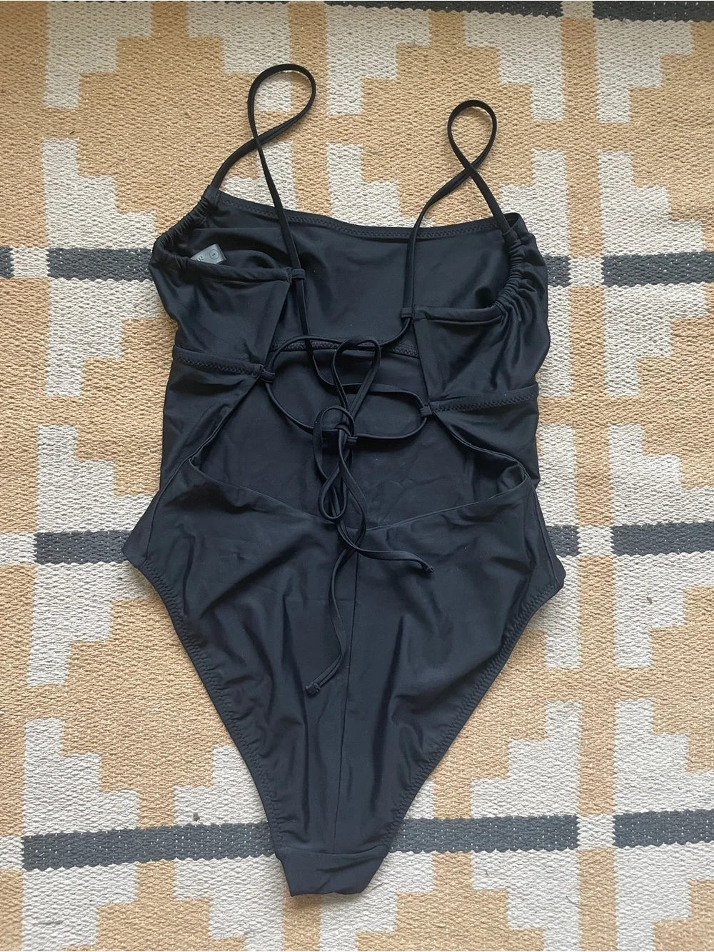 NWOT Galamaar Joni One-Piece Open Back Swimsuit in Noir